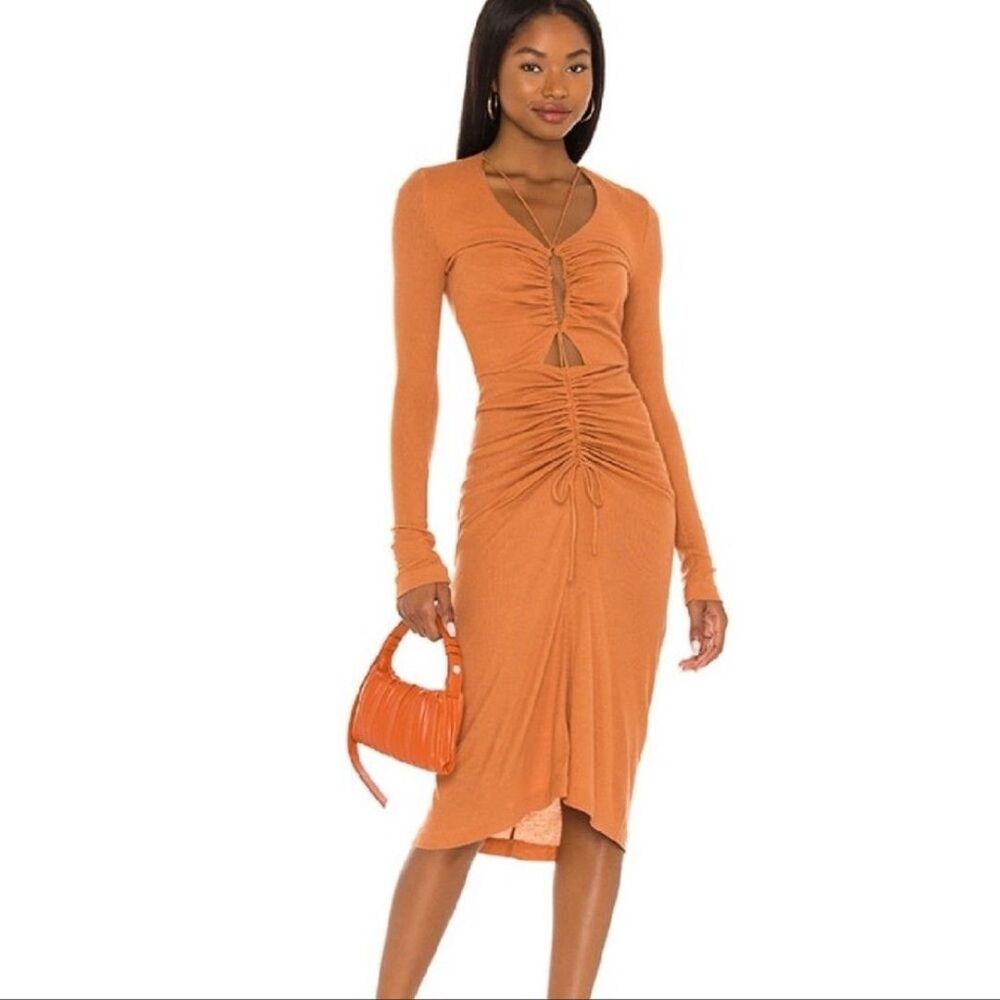 Song of Style Zuri Midi Dress in dusty rose